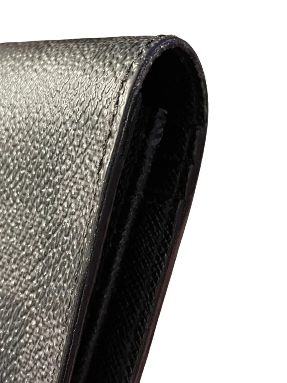Louis Vuitton Portefeuille Black Damier Graphite Brazza Long Wallet